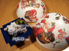 dettagli della mongolfiera fai da te per Babbo Natale