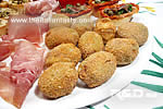 Deep fried stuffed olives, Italian-style