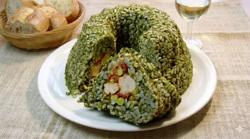 Sformato di riso con cernia