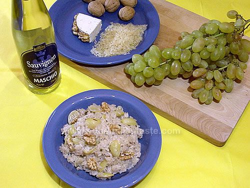 Risotto With White Fresh Grapes