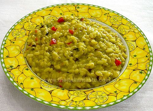 Risotto With Peas & Peppers