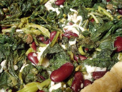 Crostata salata con cime di rapa