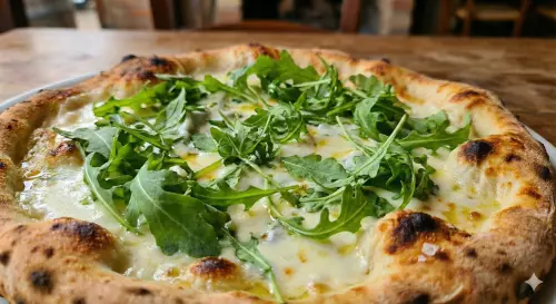 Pizza rucola e mozzarella