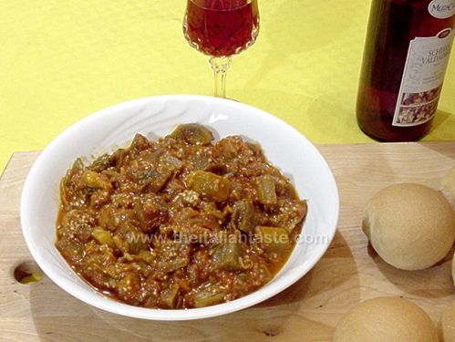 Stewed eggplants