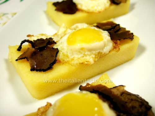 Quail eggs and black truffle