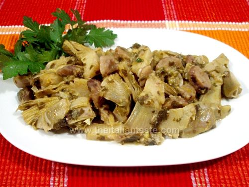 Artichoke-and-chestnut dish