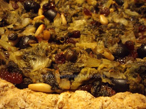 Crostata salata con scarola