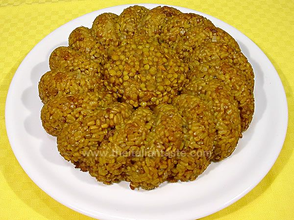 Rice timbale with lentils
