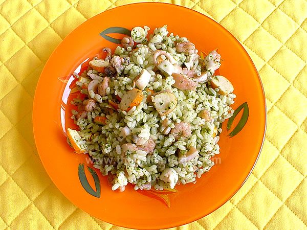 Fish rice salad