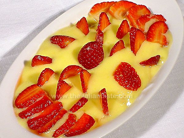 Strawberries and pastry cream