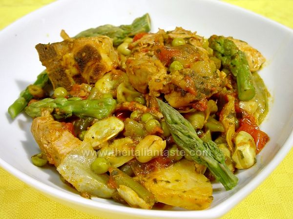 Agnello in umido con verdure