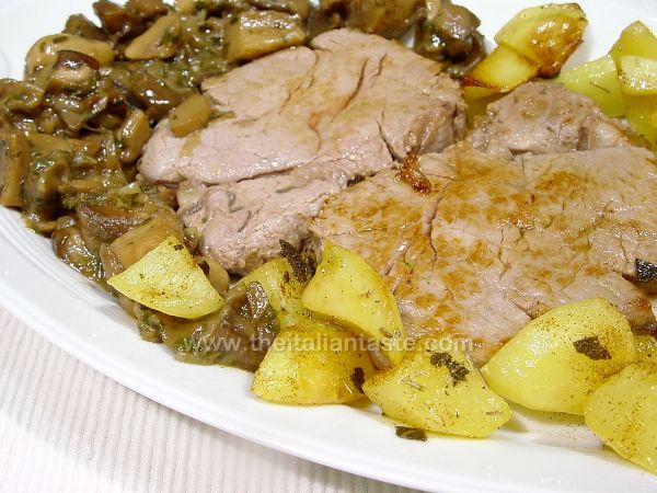 Filetto con funghi e patate