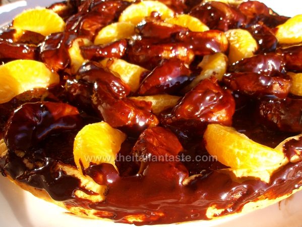 Crostata con clementine e cioccolato
