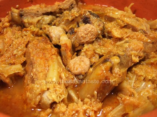 Costine di maiale con verze