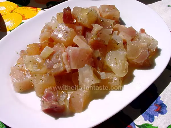 "Nervetti" salad or veal shank salad recipe