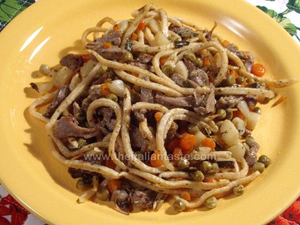 Spaghetti alla chitarra with duck sauce