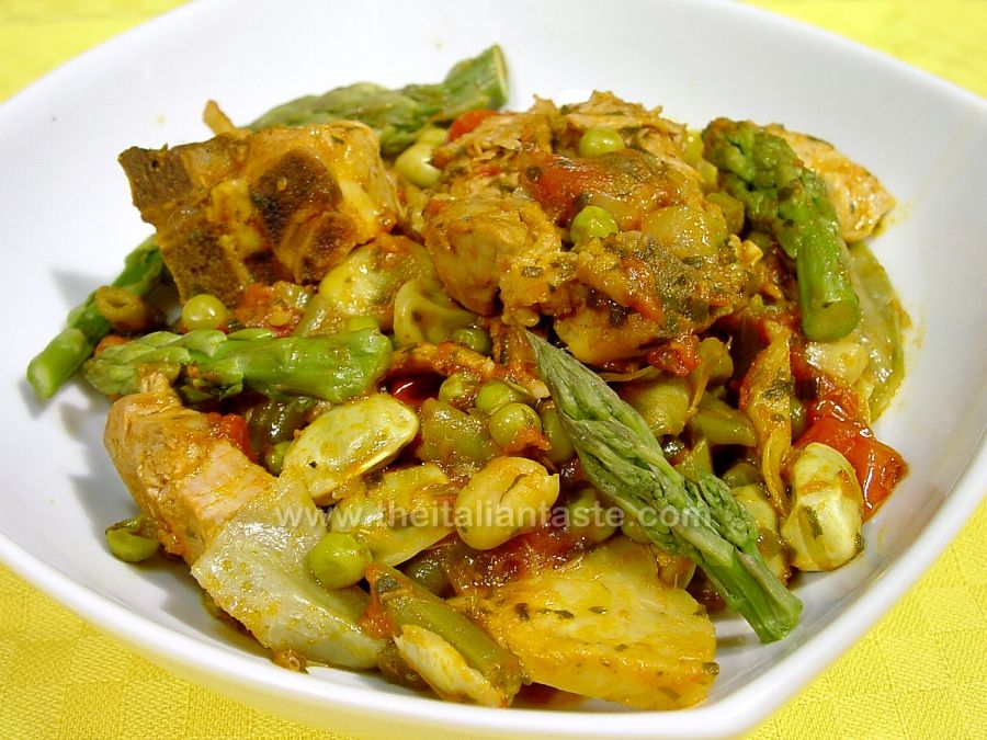 Agnello in umido con verdure