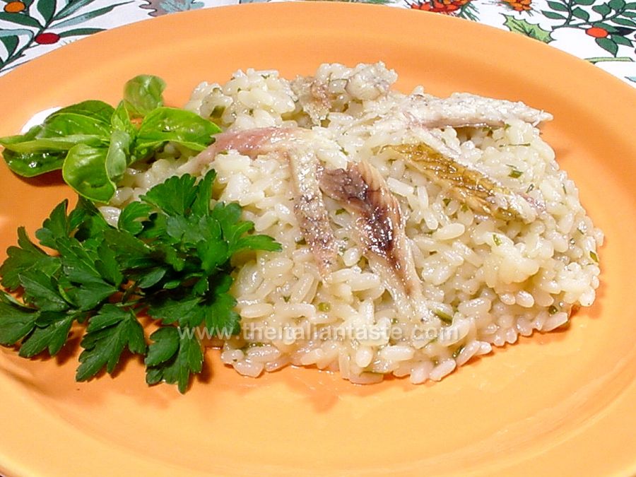 Smoked eel risotto